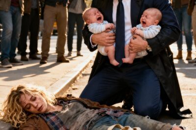 A homeless woman fell to the ground by the side of the road, while her two-year-old twin toddlers cried helplessly — and when a billionaire happened to walk by, he was sh0cked to discover the children looked just like him.