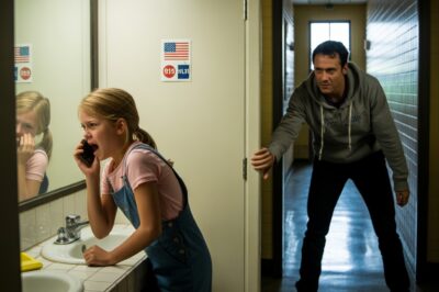A little girl whispered to 911: “I’m hiding in the school bathroom… someone is following me.” Police rushed to the scene and were horrified to discover the terrifying truth…