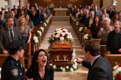 During my son’s funeral, I reached out to comfort my devastated daughter-in-law — but she slipped a crumpled note into my hand: “Meet me at the warehouse.” The familiar handwriting froze my bl00d. I rushed there, heart pounding. The door creaked open… and my “de/ad” son stumbled out, grabbing me before I collapsed. “Mom, I’m sorry,” he whispered. “The act ends today. I have to expose everything.”