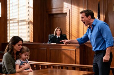 “Take your brat and go to h:ell,” my husband yelled in the middle of the divorce trial, but as soon as the judge read my inheritance, the entire room froze…