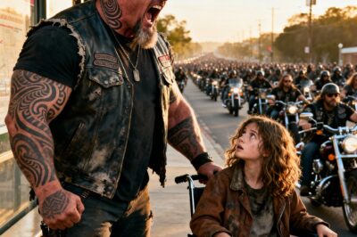 “Get out of the way, you useless wretch!” — yelled a tall bully as he shoved a young woman with a disability, making her fall at the bus stop. Nearly a hundred passing bikers witnessed the scene…