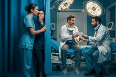 I ran to see my husband in the operating room. Suddenly, a nurse whispered to me: “Quick, ma’am, hide and trust me! It’s a trap!” And ten minutes later… I was paralyzed when I saw him. It turns out he…