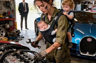 Nine Experts Refused to Repair His $3 Million Bugatti Engine, But When He Walked Into My Humble Garage and Saw Me With My Baby in My Arms, the Miracle No One Expected Happened.