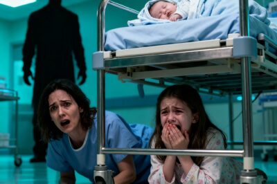 I had just given birth when my eight-year-old daughter ran into the hospital room, her eyes wide and alert. She closed the curtains, then whispered right against my ear: “Mom… get under the bed. Right now.”