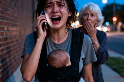 As I carried my daughter up the front steps, an elderly woman suddenly grabbed my wrist. Her fingers were thin but surprisingly strong, like those of someone who had spent a lifetime holding onto things that tried to escape. She leaned close enough so I could smell mint and rain on her coat.