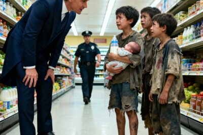 A homeless girl was caught by the store manager and the police were called after she stole a carton of milk for her starving younger siblings. Right at that moment, a millionaire who had seen everything intervened…