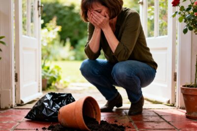 My husband d:ied because he slipped inside the house. Five years later, when the flowerpot—the only memory I had left of him—broke, what I found in the clump of dirt made me scream, I fell to the floor and immediately called the police…