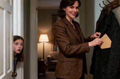 “Mom, I have a fever… can I stay home from school today?” the girl asked. Her mother touched her forehead and allowed her to stay home. By noon, the girl heard the sound of a key turning in the lock. Peeking out from her room, she saw her aunt walk in and secretly slip something into her mother’s coat pocket. Before leaving, her aunt spoke on the phone and said, “I’ve handled everything. Tonight she can call the police. That fool won’t suspect a thing.”